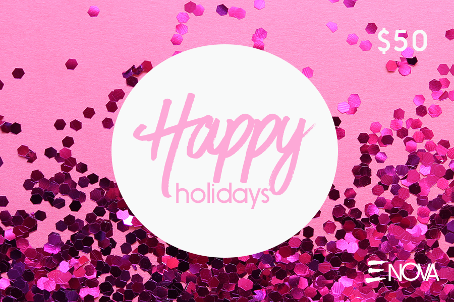 Happy Holidays Gift Card - Enova Cosmetics