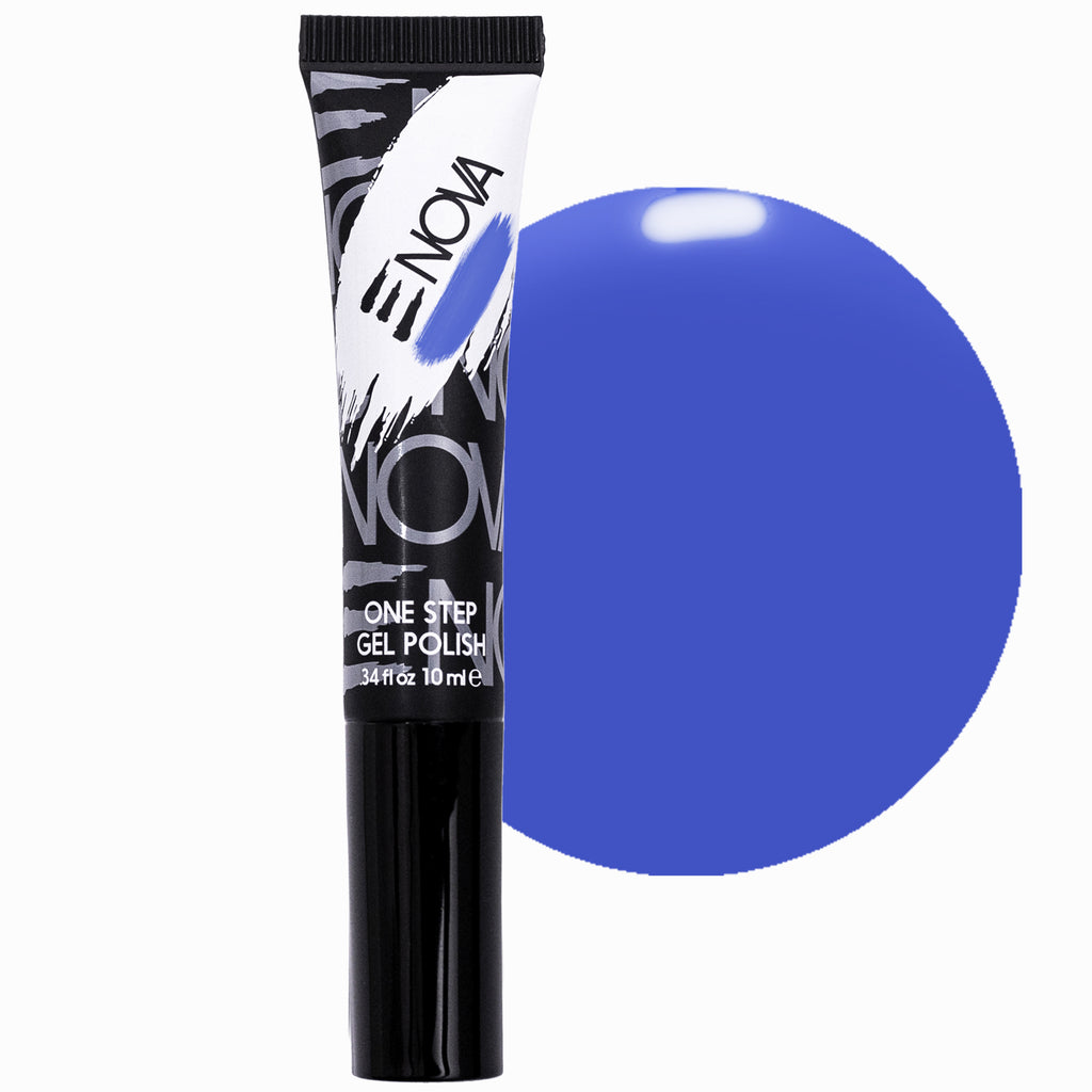 Enova Cosmetics On The Go Brush On Gel Nail Polish in Periwinkle Purple Blue Shade For Easy Brush On Application
